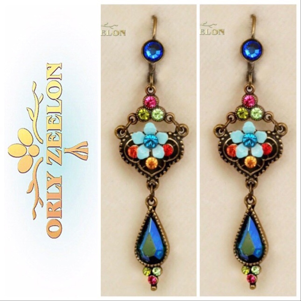 Earrings-Royal Arabesque Floral - Picture 7 of 7